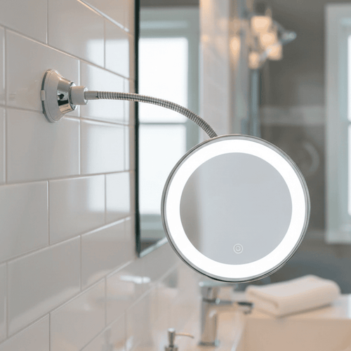 LED Makeup Mirror with Bright Light and 10x Zoom Magnification