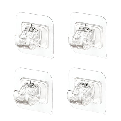 Adhesive Wall Hooks Set of 4 | No Drill, Easy Installation