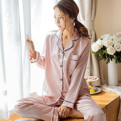 Luxurious Silk Pajama Set for Women - Breathable Comfort