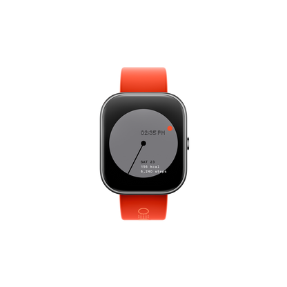 UrbanFlex Smart Watch with Vibrant Orange Strap