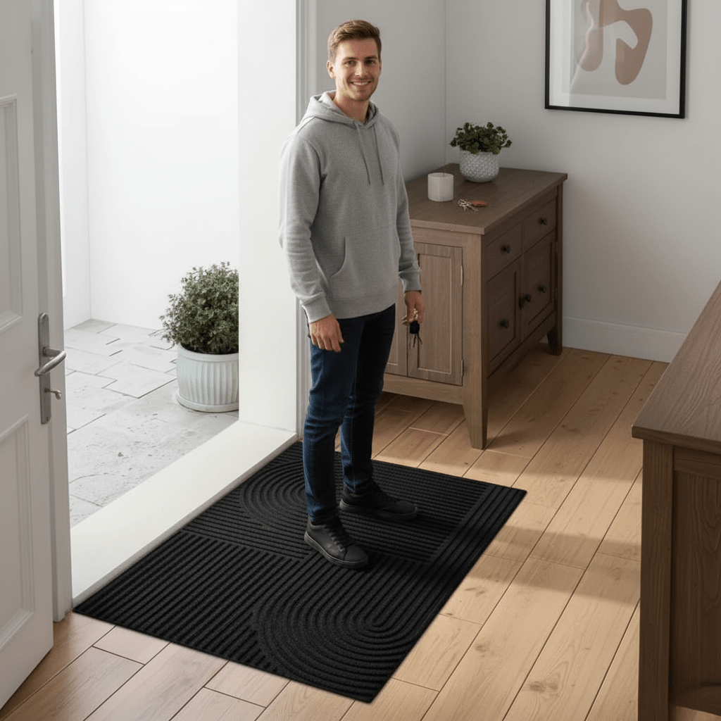 Absorbent Microfiber Floor Mat – Washable, Anti-Slip, Quick Drying