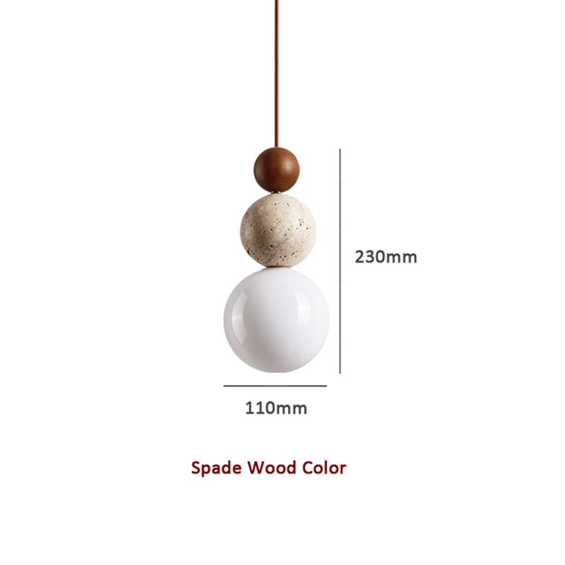 Minimalist Travertine Pendant Light Fixture in Contemporary Design