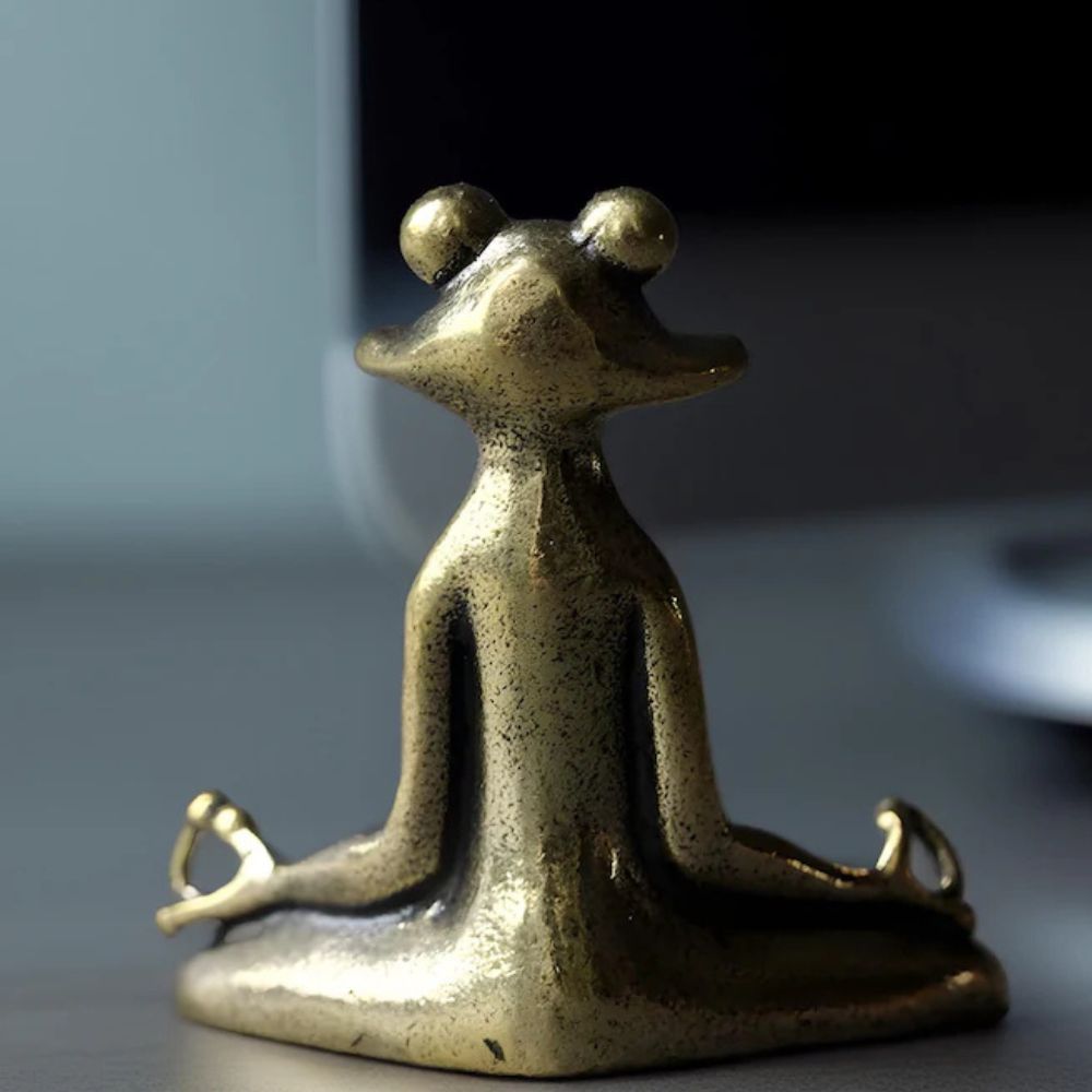 Serenity Frog Zen Figurine for Tranquil Spaces