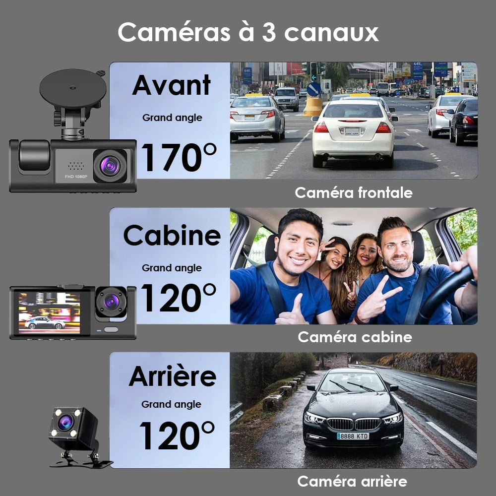 Full HD Dash Cam with Dual Front and Rear View