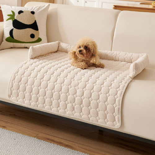 CozyNest Non-Slip Quilted Pet Lounge Bed