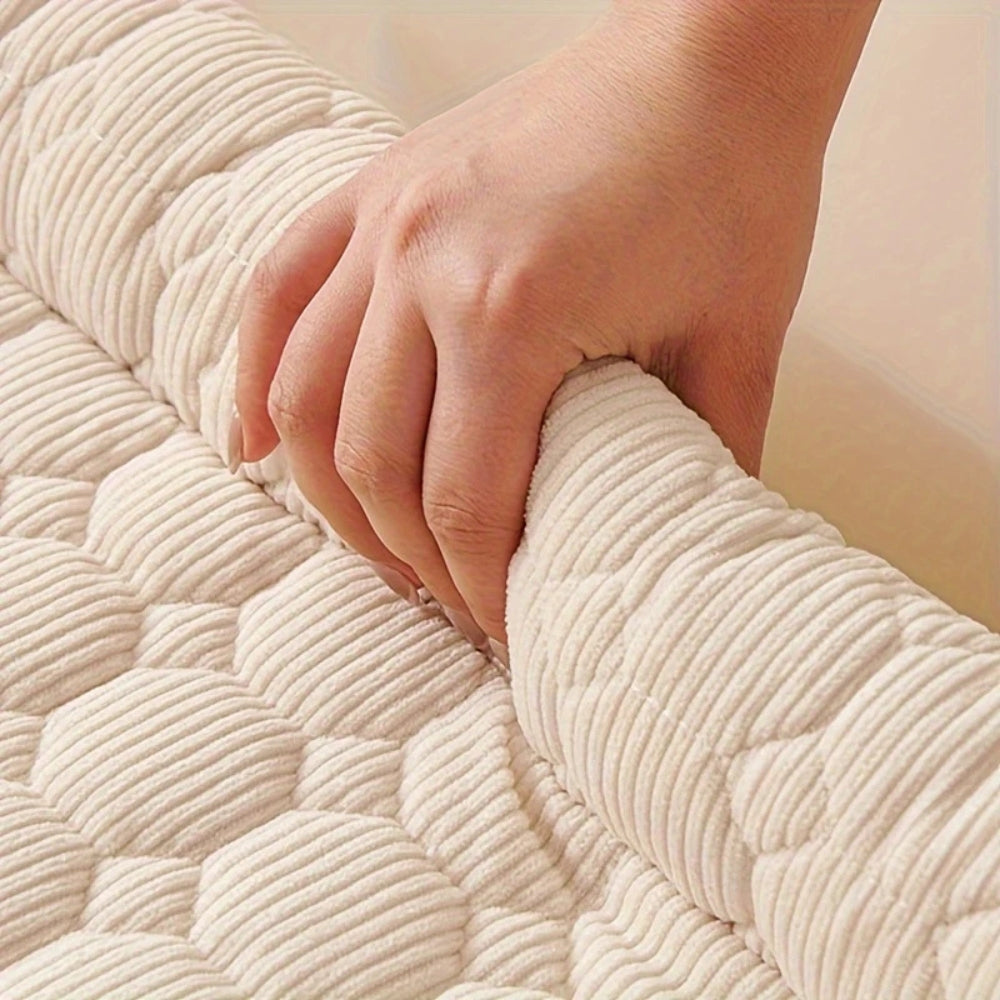 CozyNest Non-Slip Quilted Pet Lounge Bed