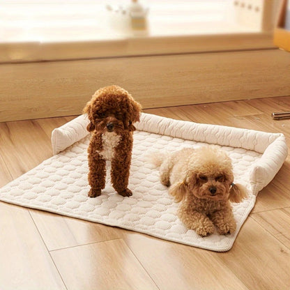 CozyNest Non-Slip Quilted Pet Lounge Bed