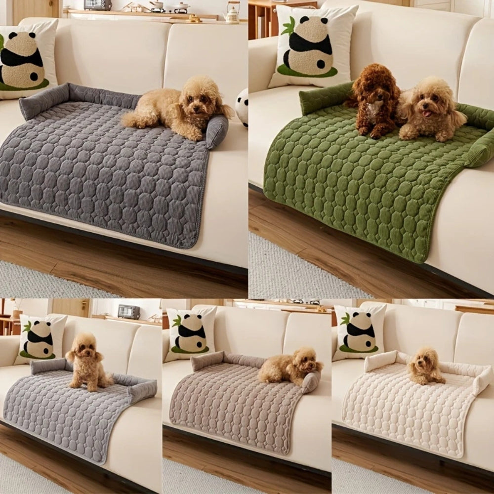 CozyNest Non-Slip Quilted Pet Lounge Bed