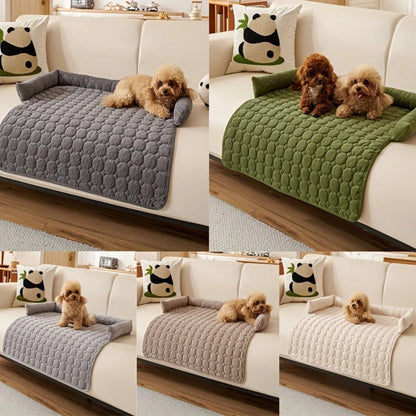 CozyNest Non-Slip Quilted Pet Lounge Bed
