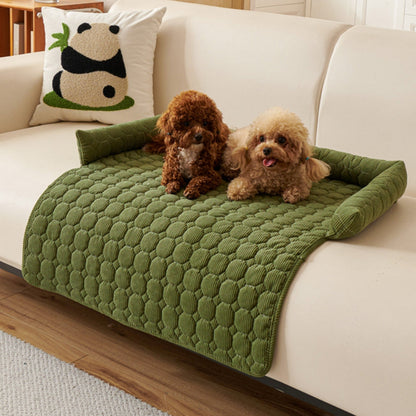 CozyNest Non-Slip Quilted Pet Lounge Bed