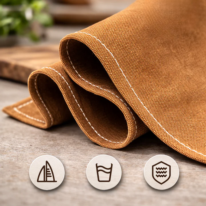 Durable Canvas Work Apron with Crossback Design and Tool Pockets
