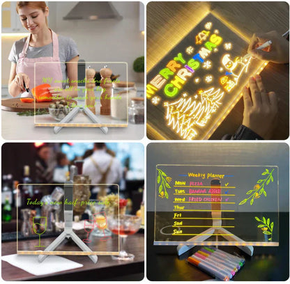 LED Light Sign Board – Reusable IllumiWrite Board for Creative Use