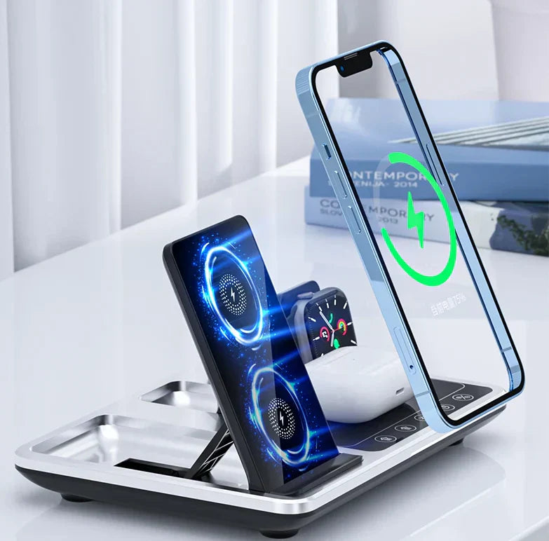 4-in-1 Wireless Charger for iPhone, Apple Watch, and AirPods - Fast Charging