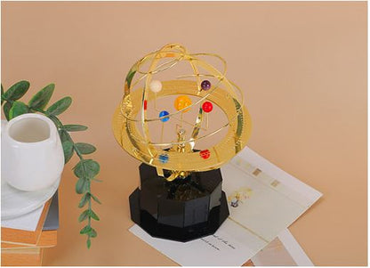 Handcrafted Brass Solar System Model – Grand Orrery with 5 Planets