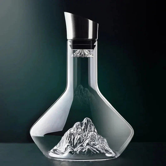 Lead-Free Crystal Decanter with Iceberg Base – 1500 ml for Red Wine