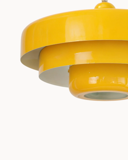 Modern Statement Pendant Light in Retro Orange Design