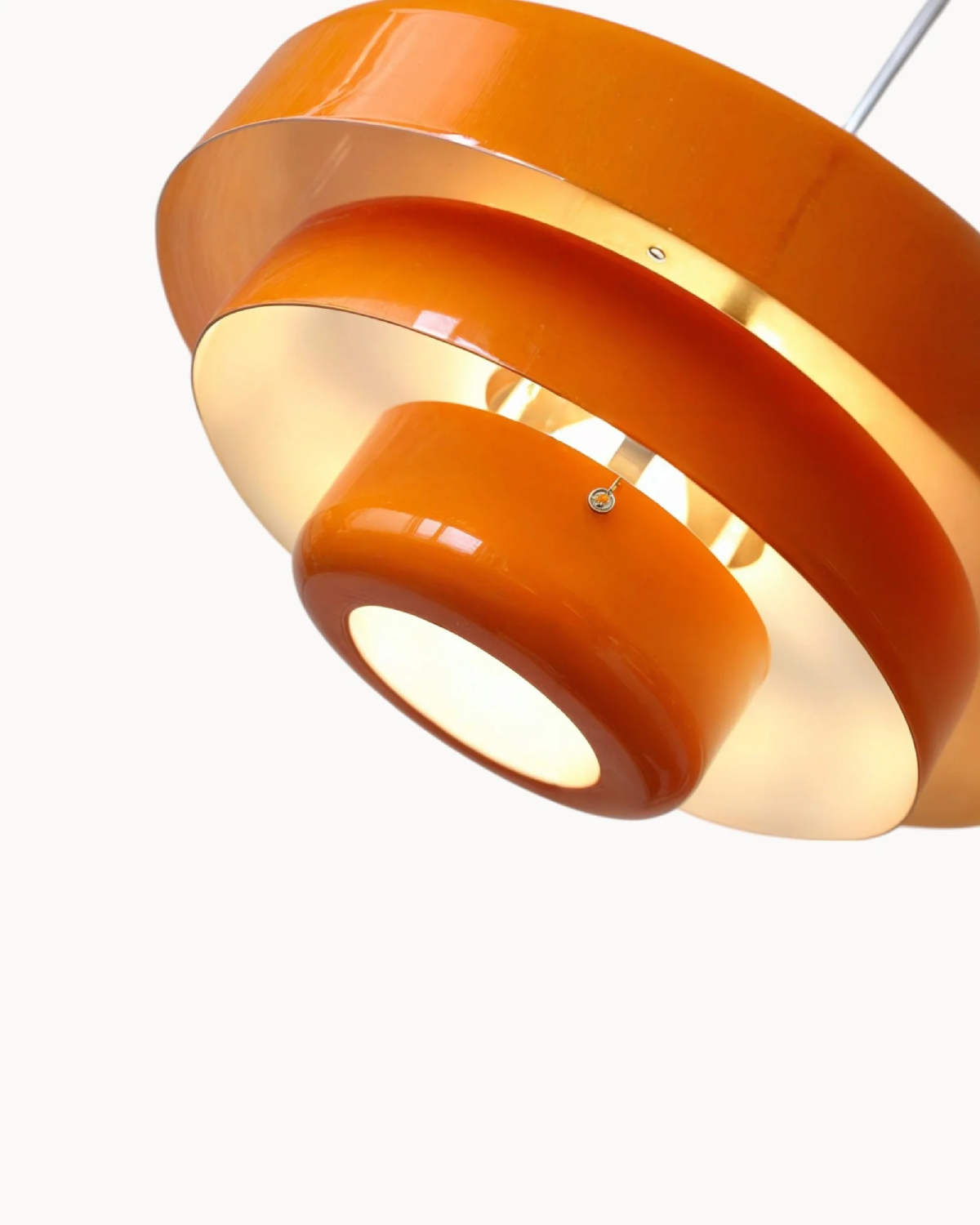 Modern Statement Pendant Light in Retro Orange Design