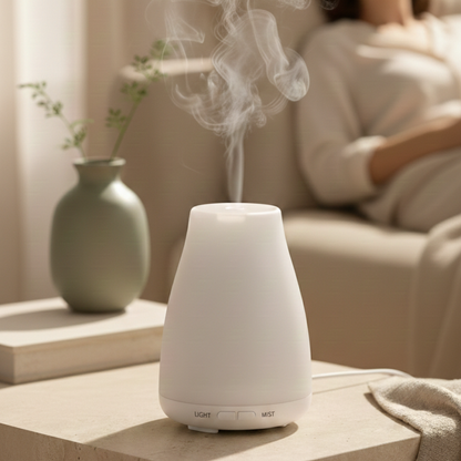 Compact Ultrasonic Aroma Diffuser with LED Night Light