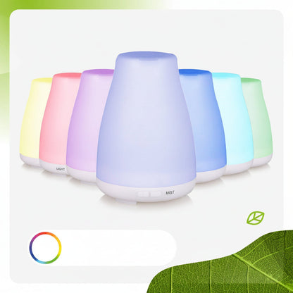 Compact Ultrasonic Aroma Diffuser with LED Night Light