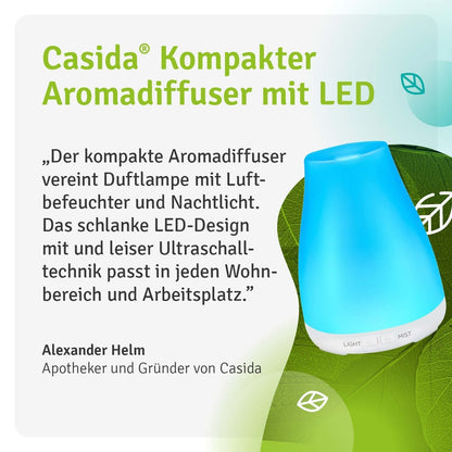 Compact Ultrasonic Aroma Diffuser with LED Night Light