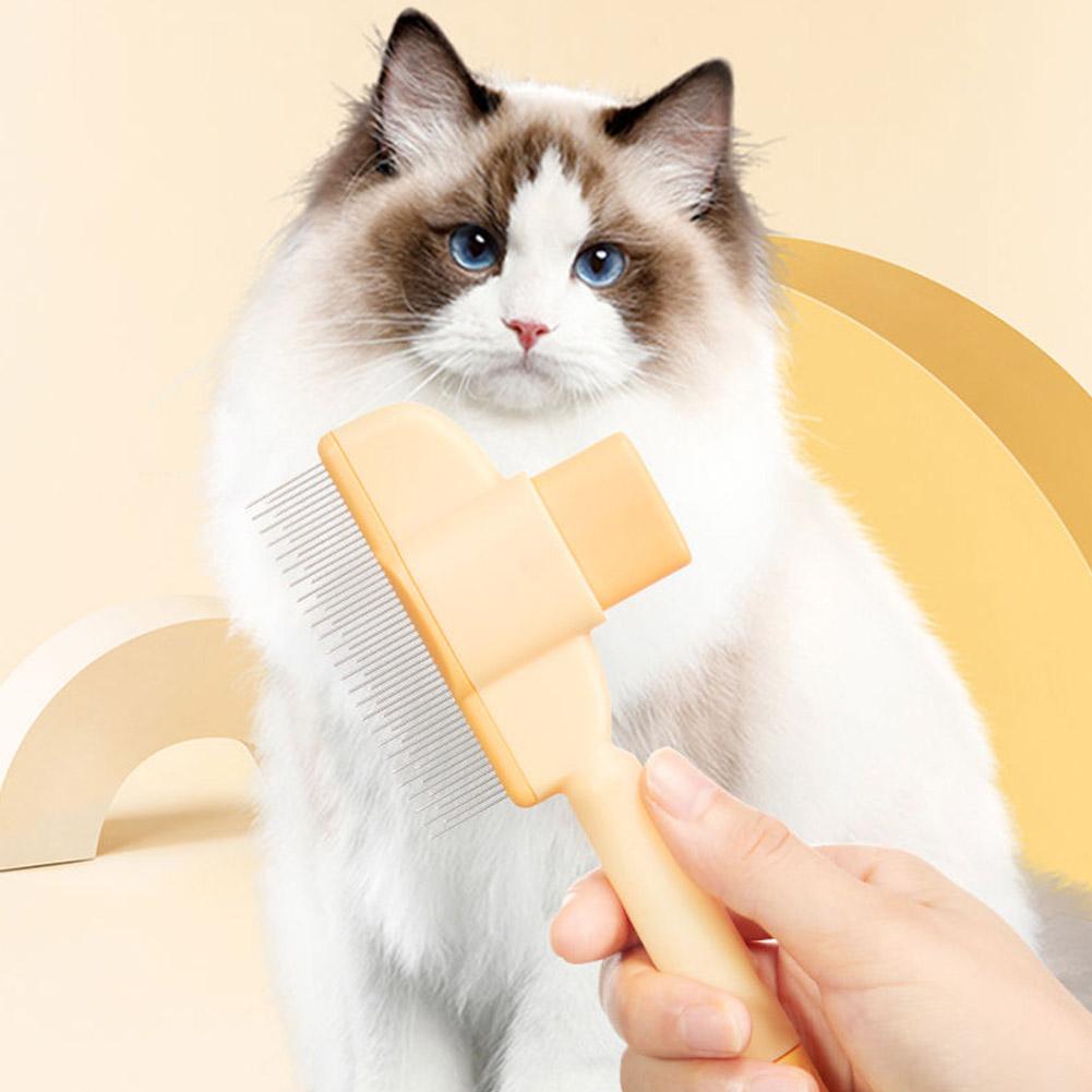 Effortless Pet Grooming Comb with Easy Release Button