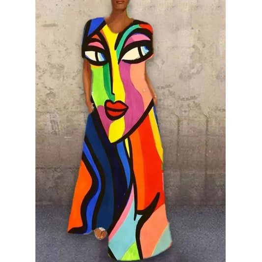 Bold & Beautiful: Stretchy Printed Dress for Women