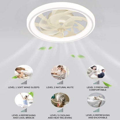 LED Light Ceiling Fan for Smart Bedrooms
