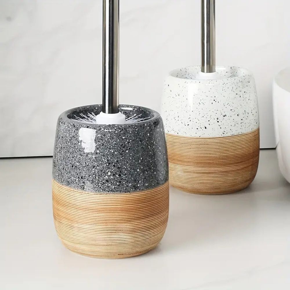 Stylish Toilet Brush and Holder Duo for Modern Bathrooms