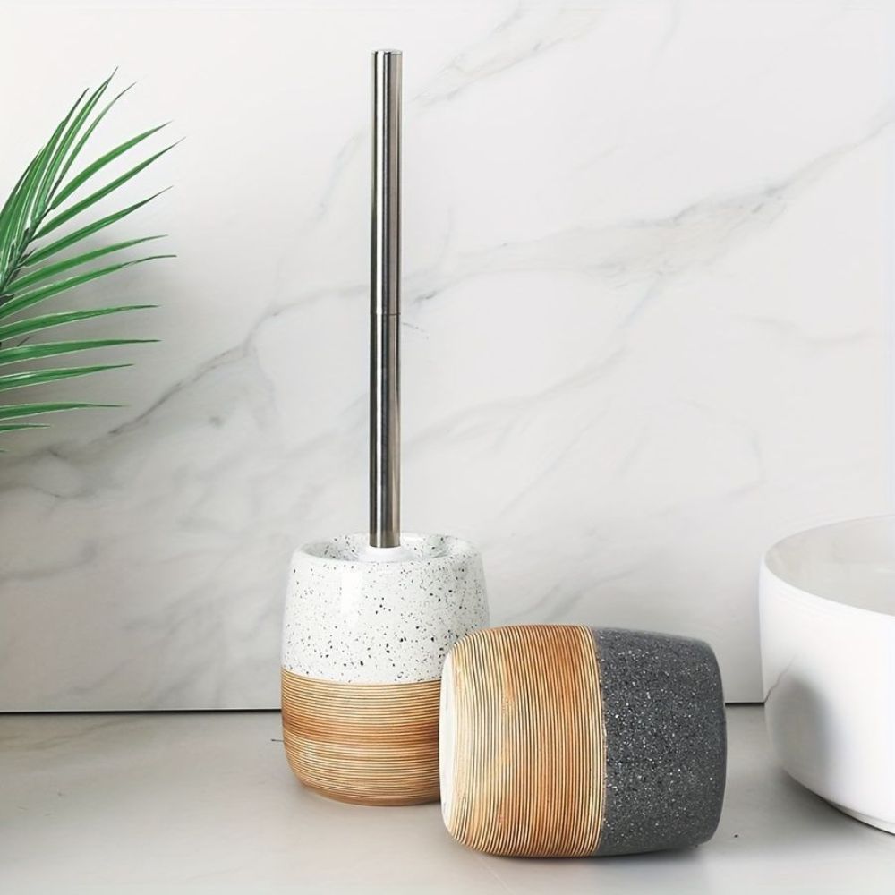 Stylish Toilet Brush and Holder Duo for Modern Bathrooms