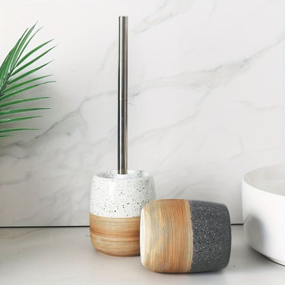 Stylish Toilet Brush and Holder Duo for Modern Bathrooms
