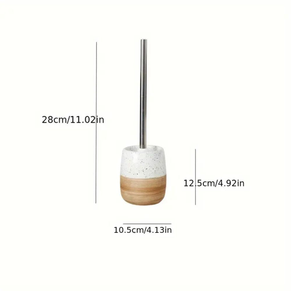 Stylish Toilet Brush and Holder Duo for Modern Bathrooms