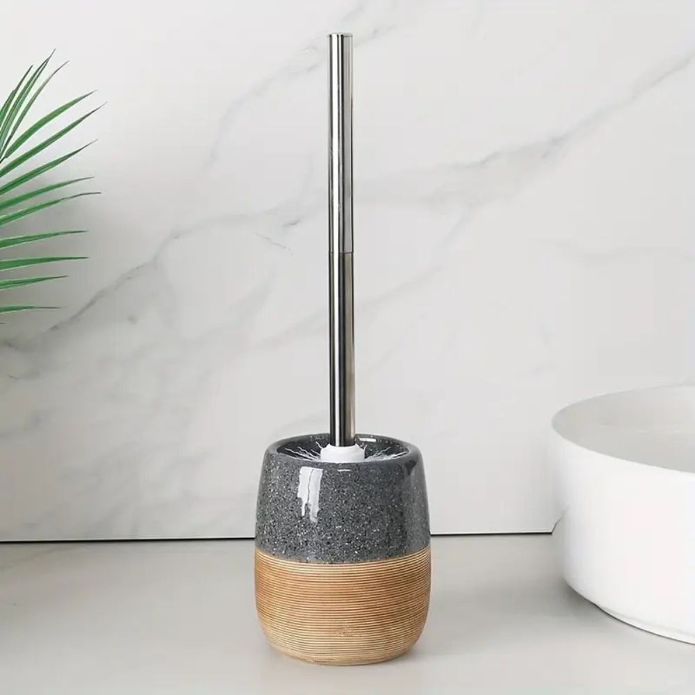 Stylish Toilet Brush and Holder Duo for Modern Bathrooms