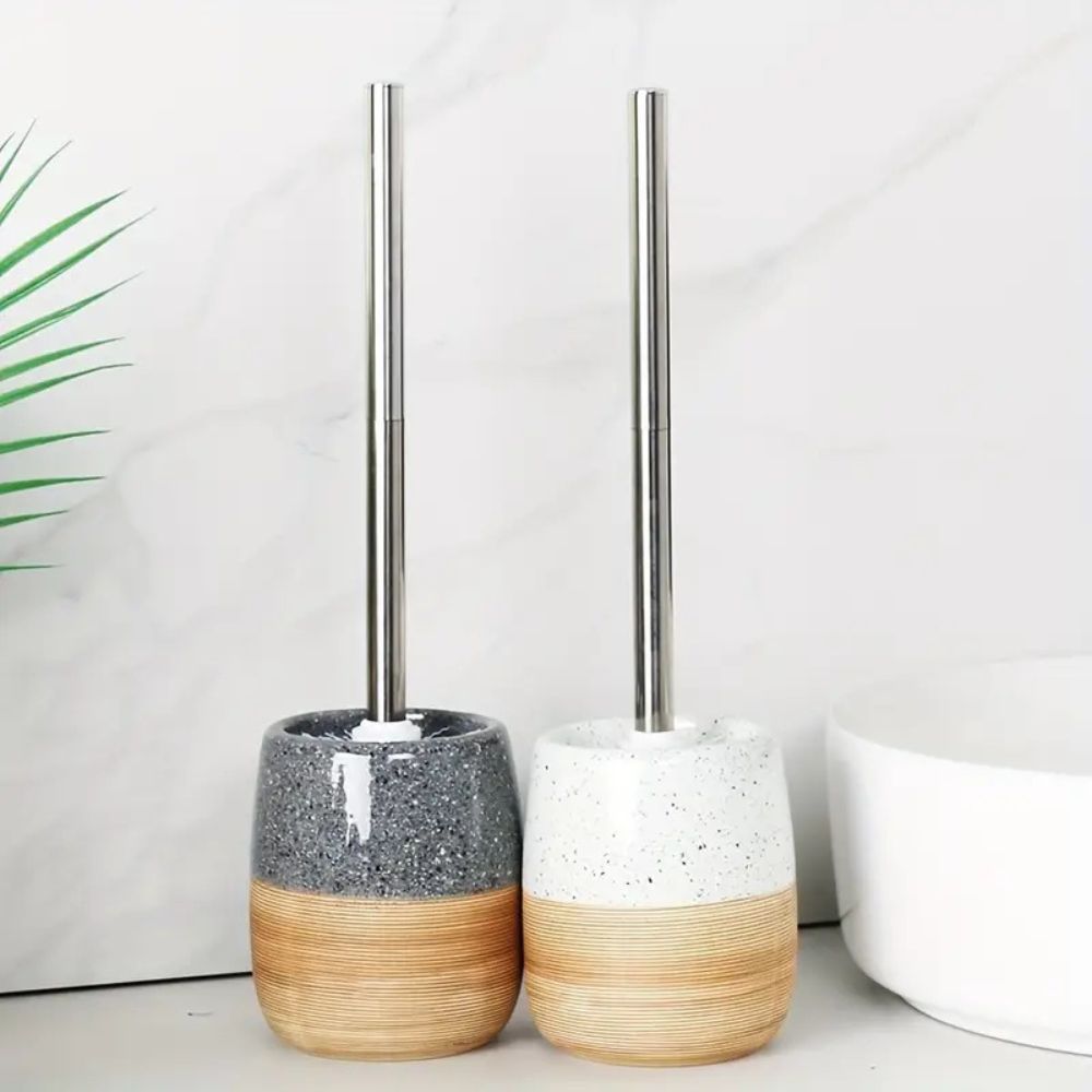 Stylish Toilet Brush and Holder Duo for Modern Bathrooms