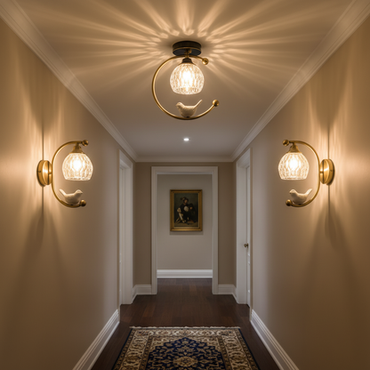 Ceiling Light Fixture with Bird Design