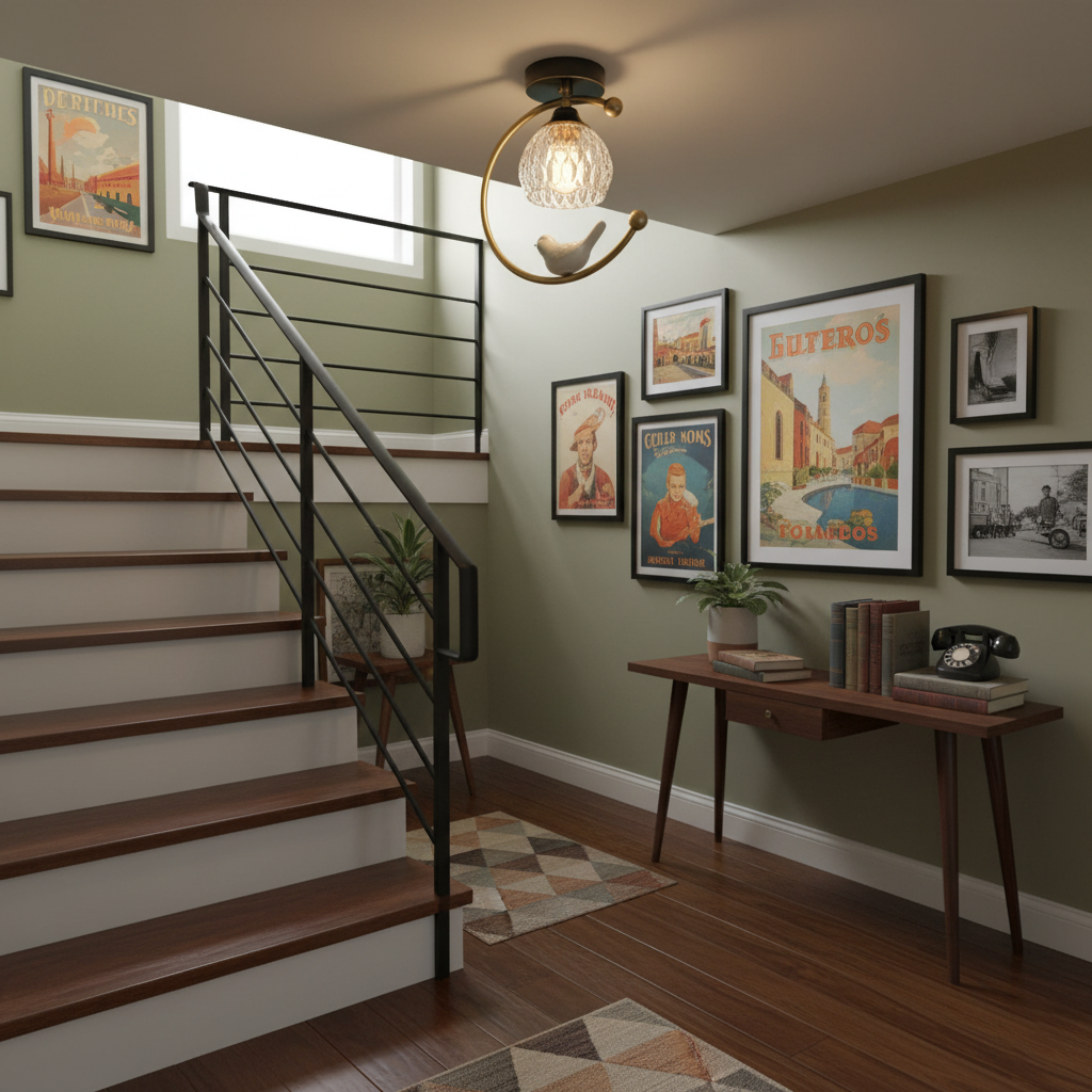 Ceiling Light Fixture with Bird Design
