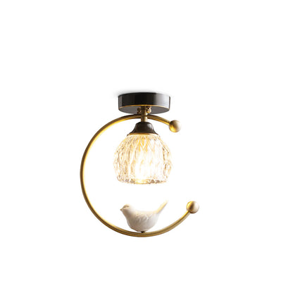 Ceiling Light Fixture with Bird Design