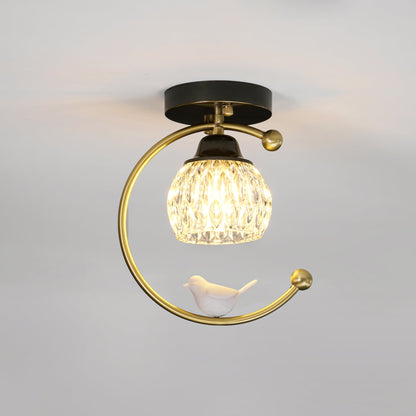 Ceiling Light Fixture with Bird Design