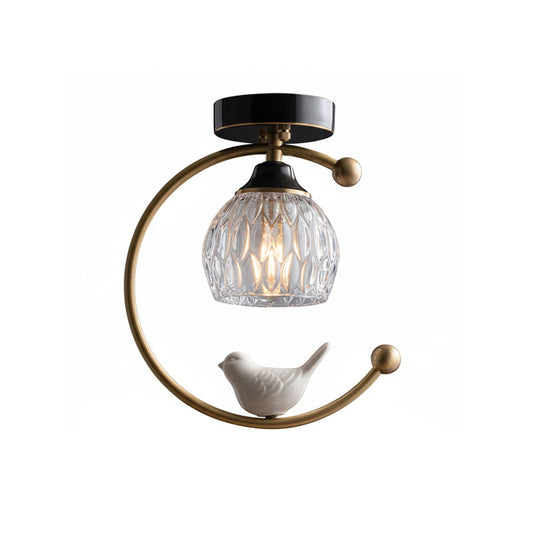 Ceiling Light Fixture with Bird Design