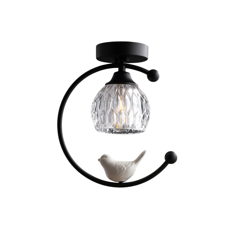 Ceiling Light Fixture with Bird Design