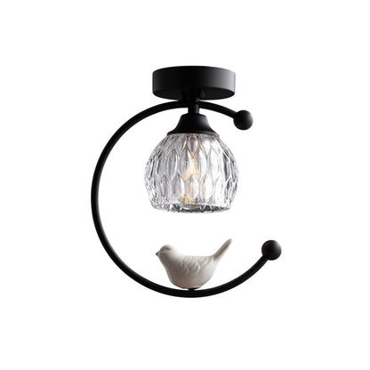 Ceiling Light Fixture with Bird Design