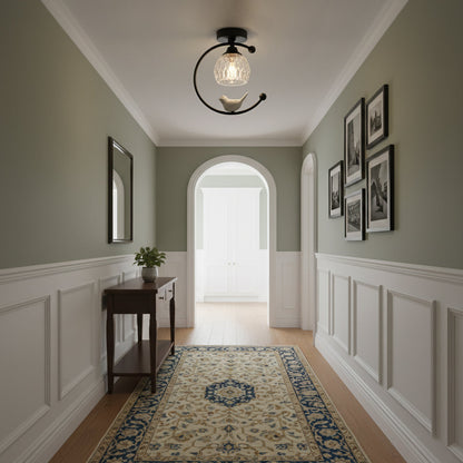 Ceiling Light Fixture with Bird Design