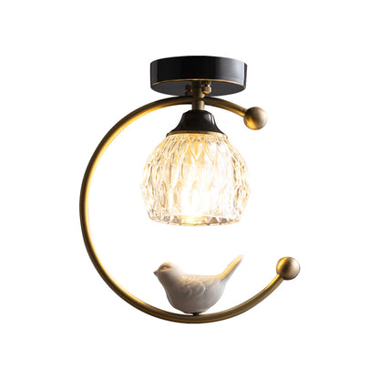 Ceiling Light Fixture with Bird Design