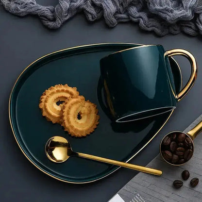 Stylish Ceramic Mug in Gold Finish