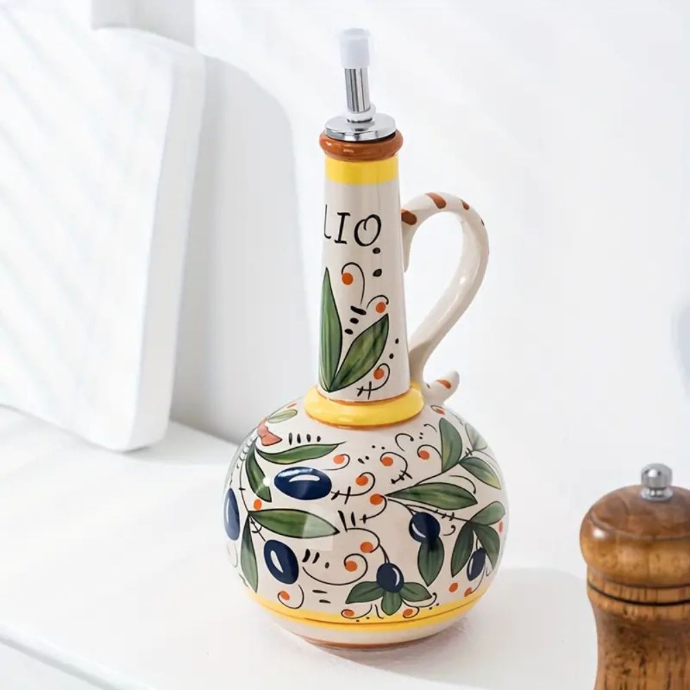 Elegant Ceramic Oil Drizzler for Effortless Serving