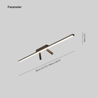 Sleek Black LED Linear Ceiling Lamp for Contemporary Interiors