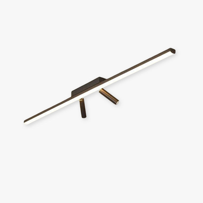 Sleek Black LED Linear Ceiling Lamp for Contemporary Interiors