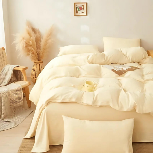 Cotton-Polyester Bedding Set with 400 Thread Count – Various Colors
