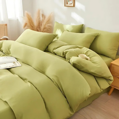 Cotton-Polyester Bedding Set with 400 Thread Count – Various Colors