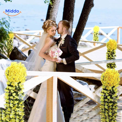 Silk Orchid Cascade Arrangement | Elegant Artificial Flowers for Any Occasion
