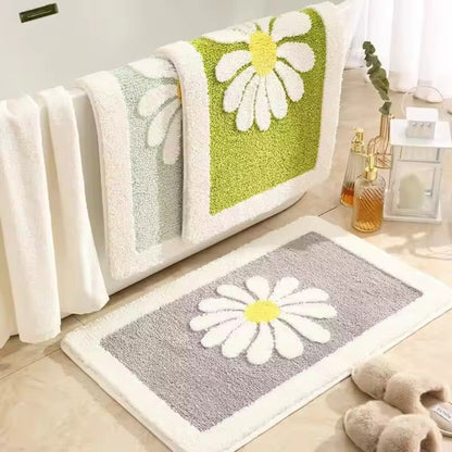 Delightful Floral Comfort Bath Rug